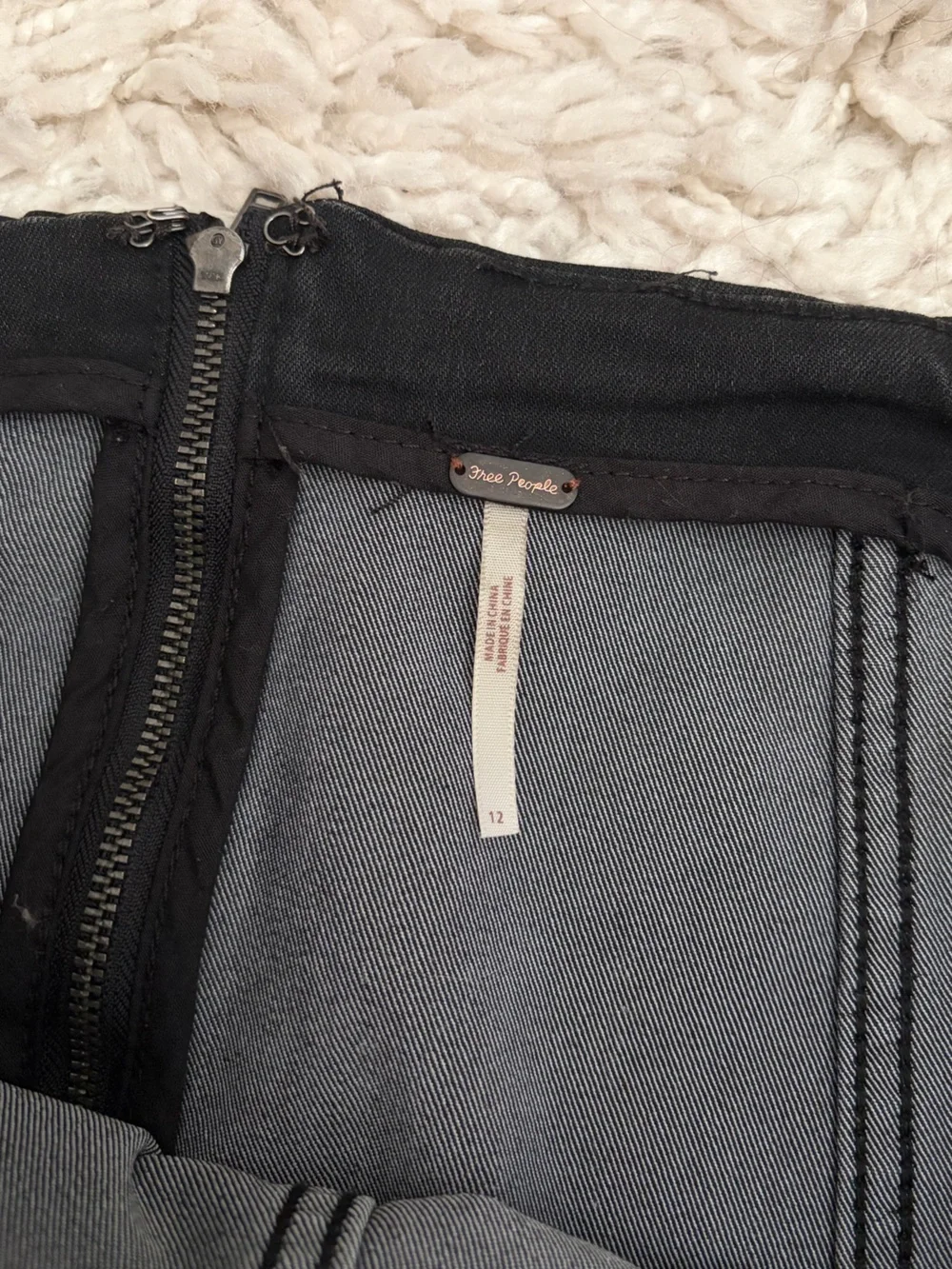 Free People Modern Femme Denim Black Skirt